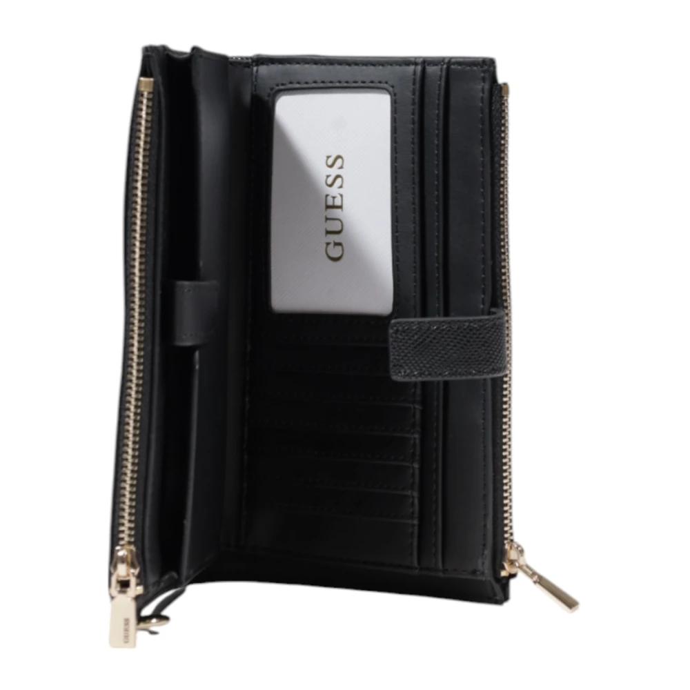 Guess Damesportemonnee van polyurethaan Black Dames