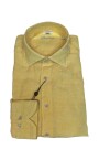 chemise-jaune-slim-fit-en-lin