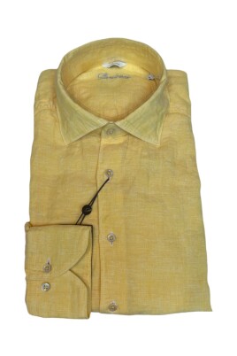 yellow-linen-slim-fit-shirt