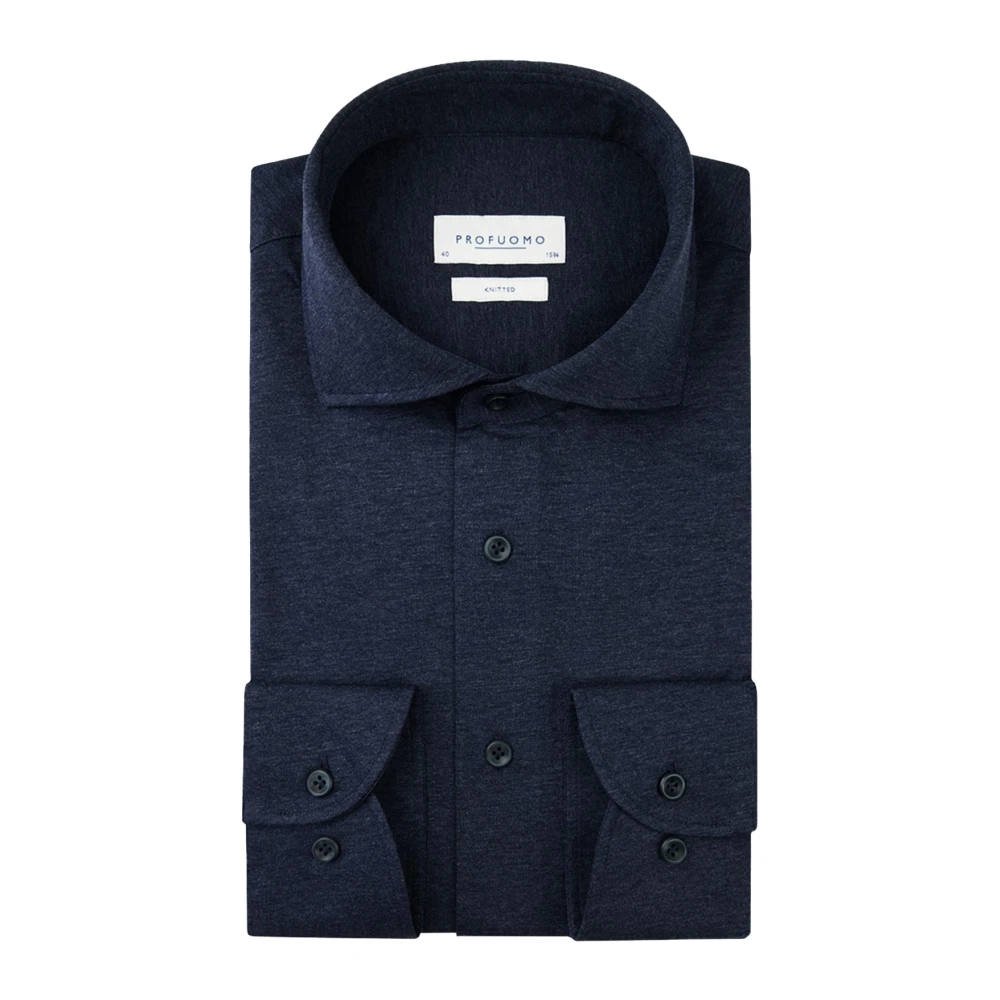 Profuomo Donkerblauw zakelijk overhemd Blue Heren