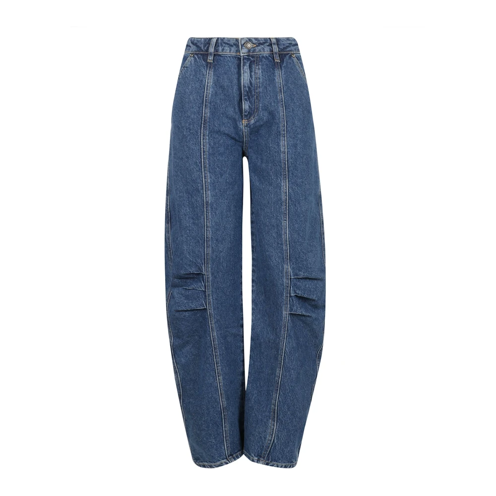 Rotate Birger Christensen Cargo Twill Broek Blue Dames