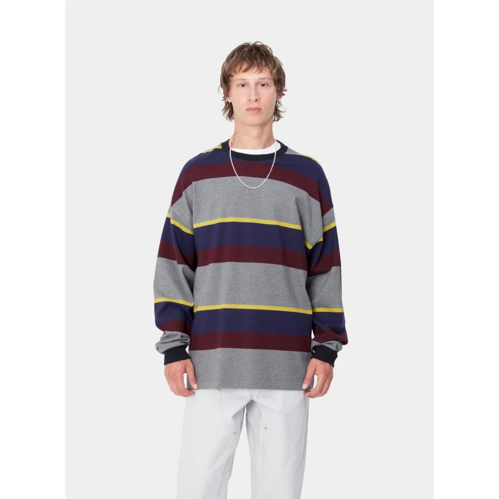 Carhartt WIP Gestreept T-shirt met lange mouwen Sundling Aura Multicolor Heren