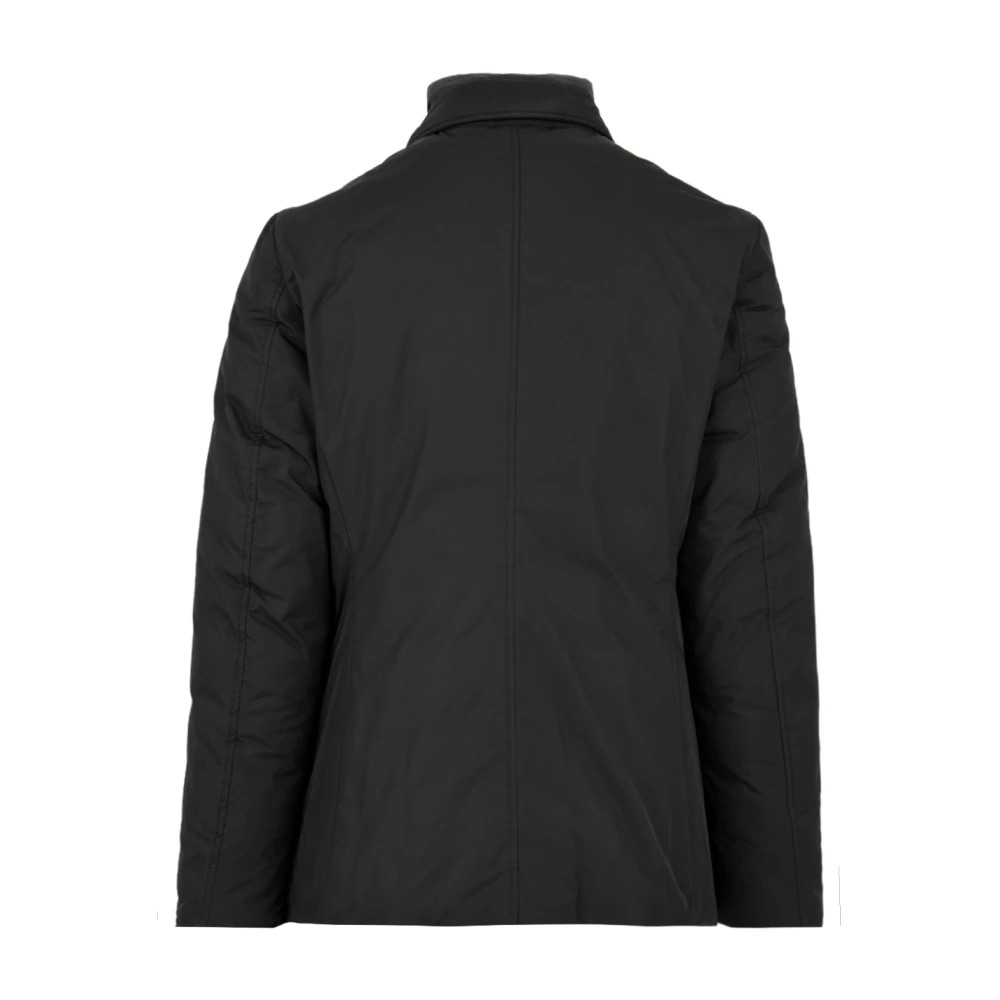 Moorer Zwarte Jassen met Ritssluiting en Knopen Black Heren