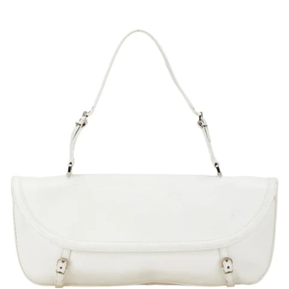 Salvatore Ferragamo Pre-owned Leather shoulder-bags White Dames