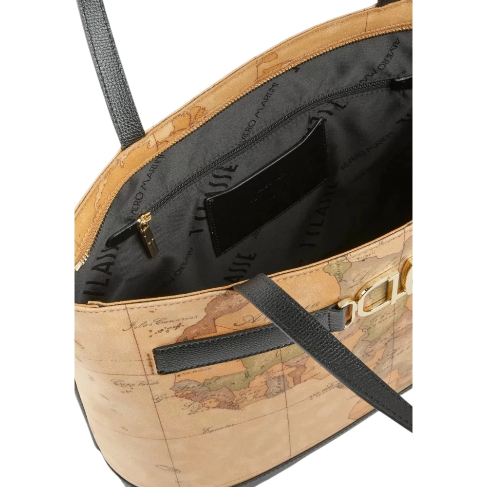 Alviero Martini 1a Classe Zwarte 3D Geo Shopper Tas Multicolor Dames