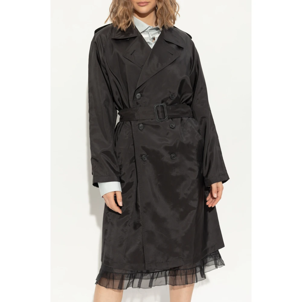 MM6 Maison Margiela Trenchcoat met zakken Black Dames