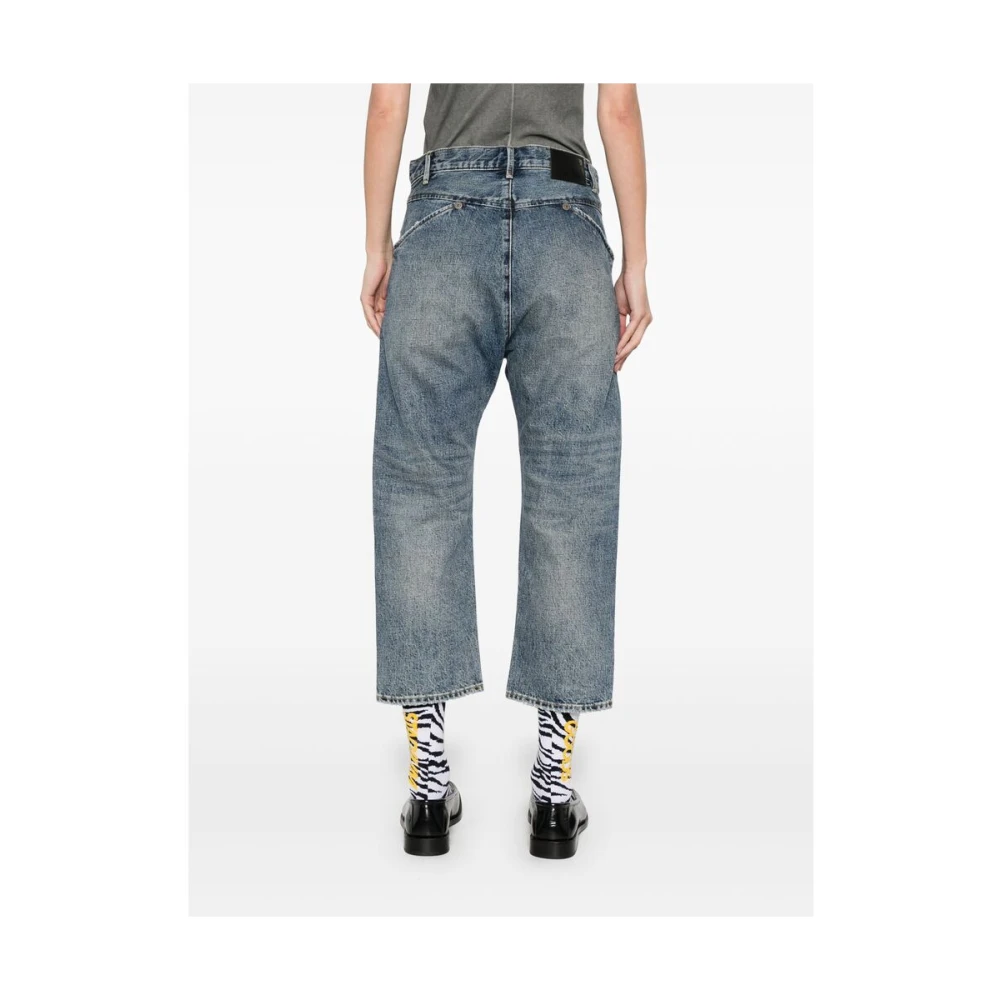 R13 Exene Cropped Straight Leg Blue Dames