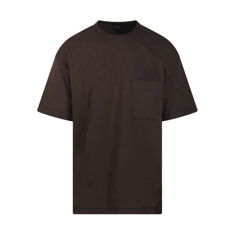 Lemaire Brown T-Shirts, Male, Xl, Boxy Ss T-Shirt