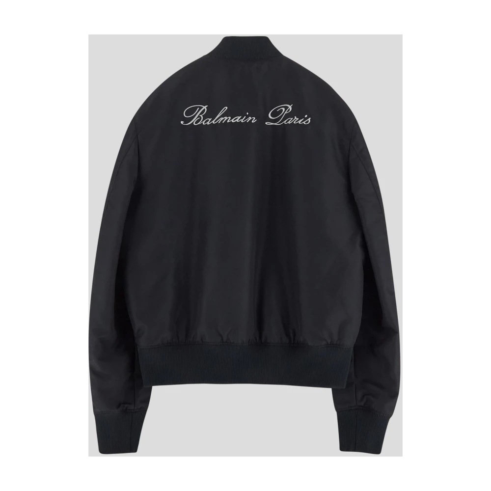 Balmain Stijlvol Logo Bomberjack Blue Heren