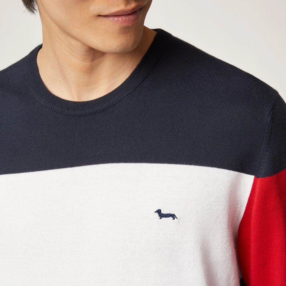 Harmont & Blaine Blauwe Trui Maglia Multicolor Heren