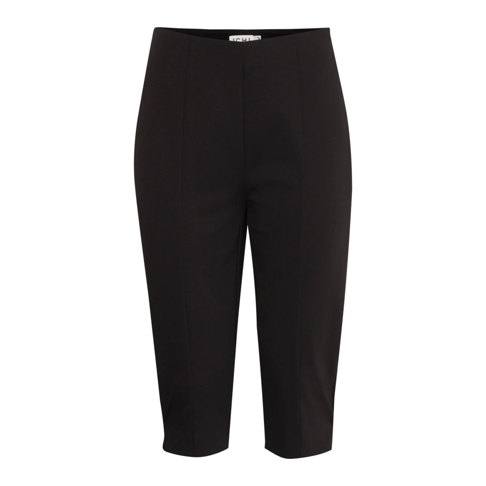 Ichi Slim-leg Capri Broek Zwart Black Dames