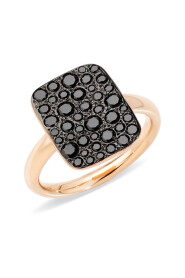 Kvinde - PAB9031O7000DBK00 - Black Diamond Rectangular Sand Ring