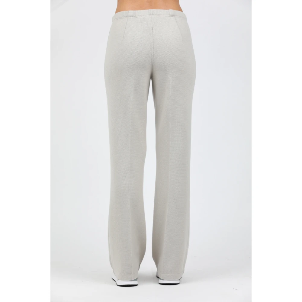 Gran Sasso Gebreide broek met elastische taille Gray Dames