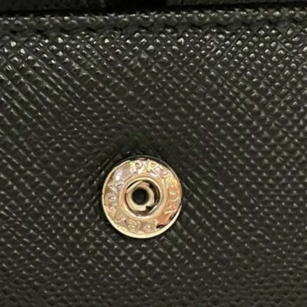 Prada Vintage Pre-owned Leather wallets Black Heren