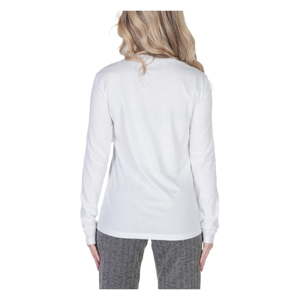 Armani Exchange Longsleeve Top White Dames