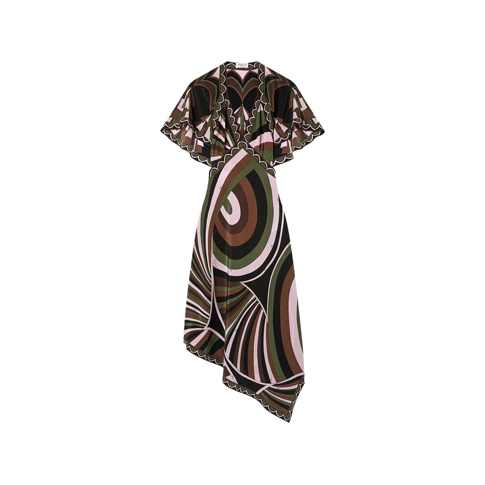 Pucci Donna Abito Midi Iride Baiadera In Crêpe Di Seta Multicolore It Taglia 42- Mytheresa - Immagine 3