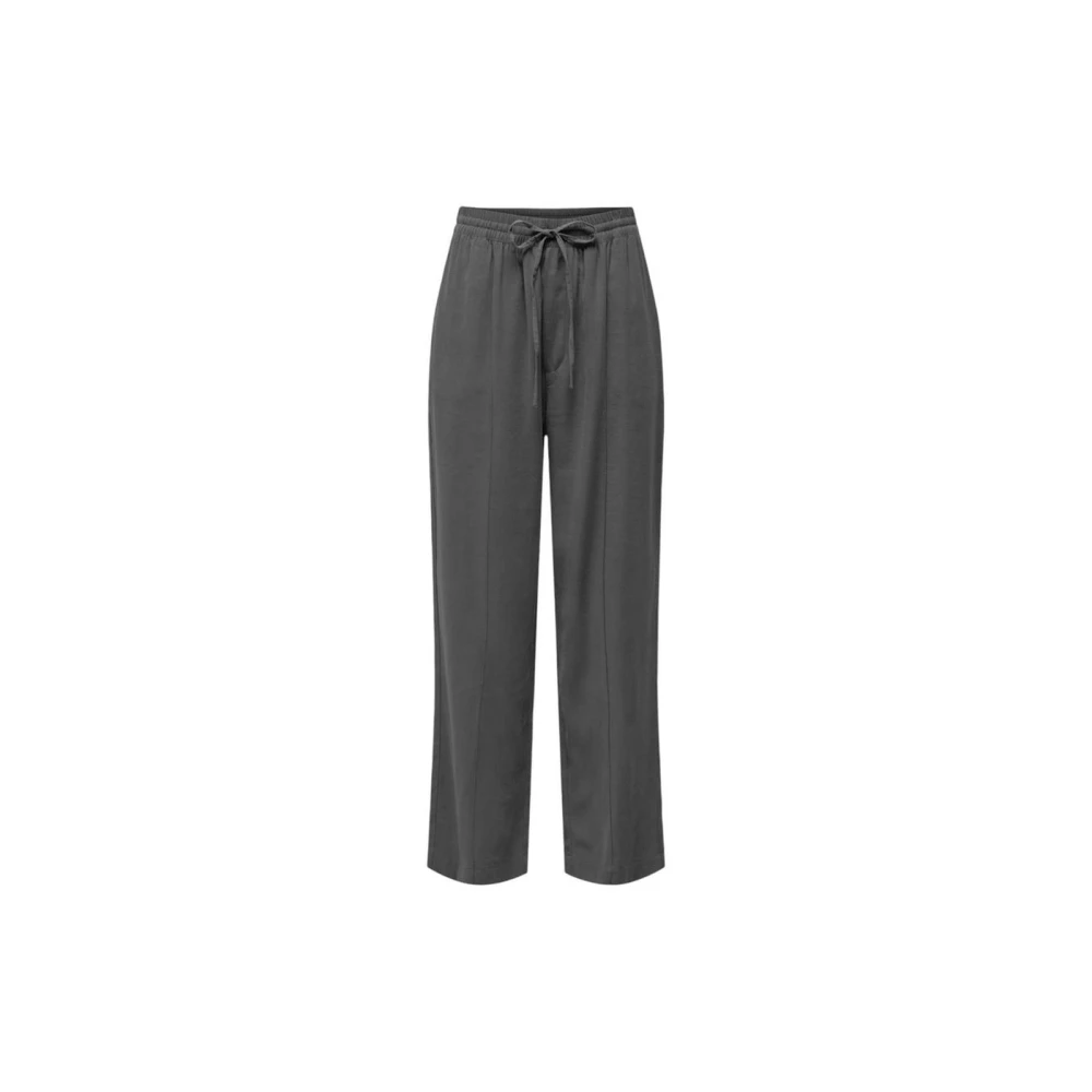 Jacqueline de Yong Grijze Casual Broek met Achterzakken Gray Dames