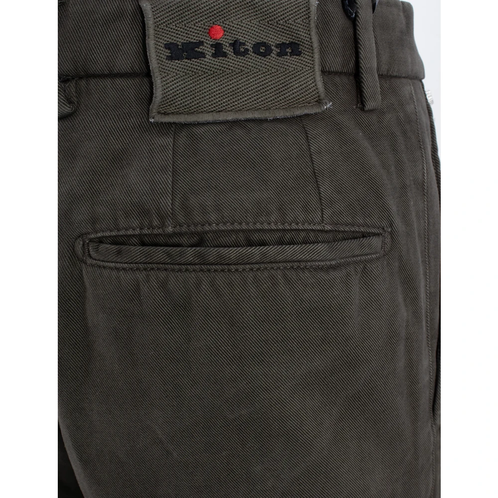 Kiton Straight Trousers Brown Heren