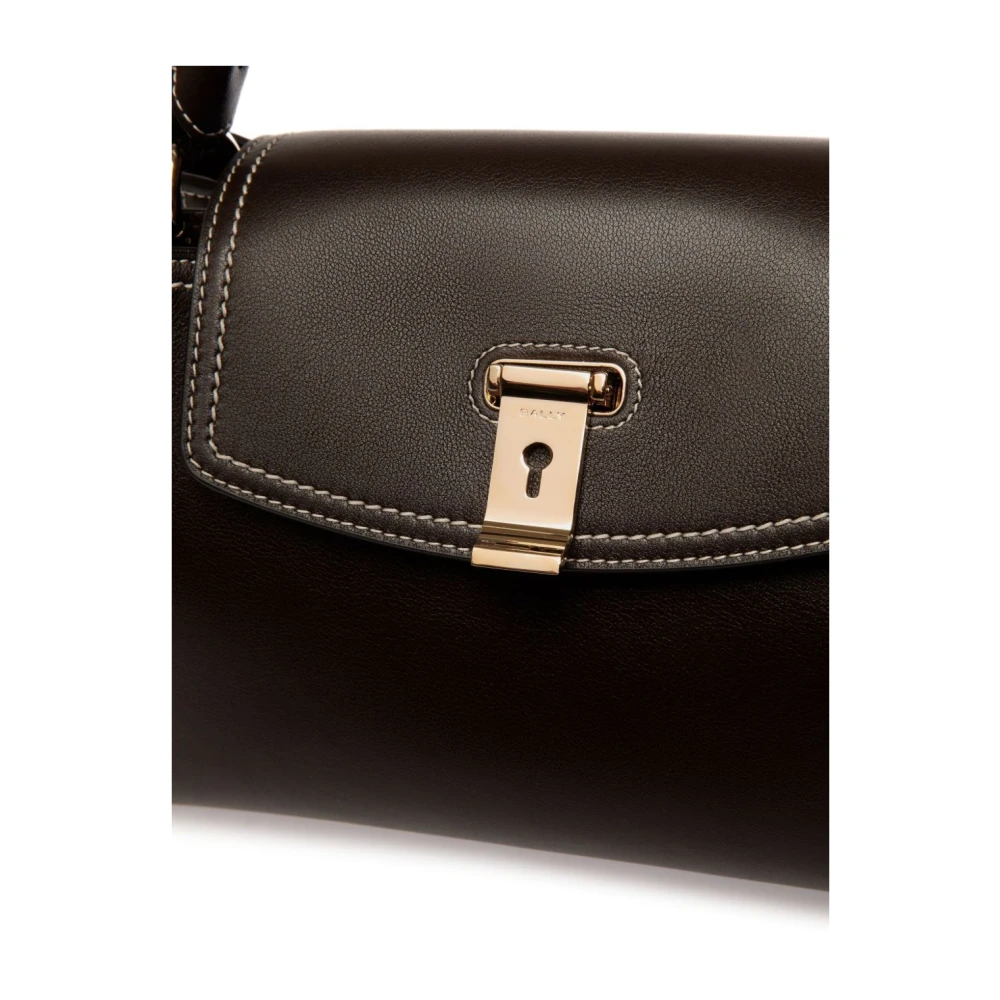 Bally Koffiebruine Top Handvat Schoudertas Brown Dames