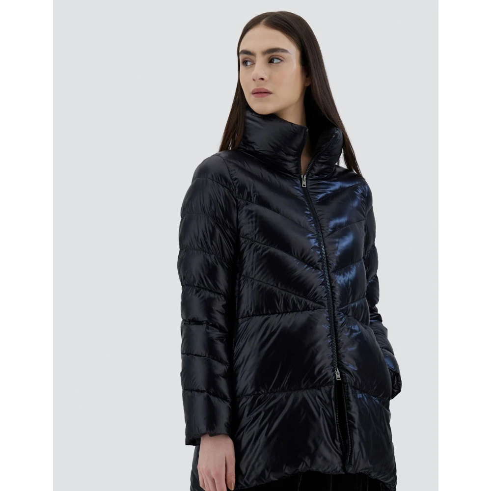 Herno Nylon Ultralight A-Shape Jas Black Dames