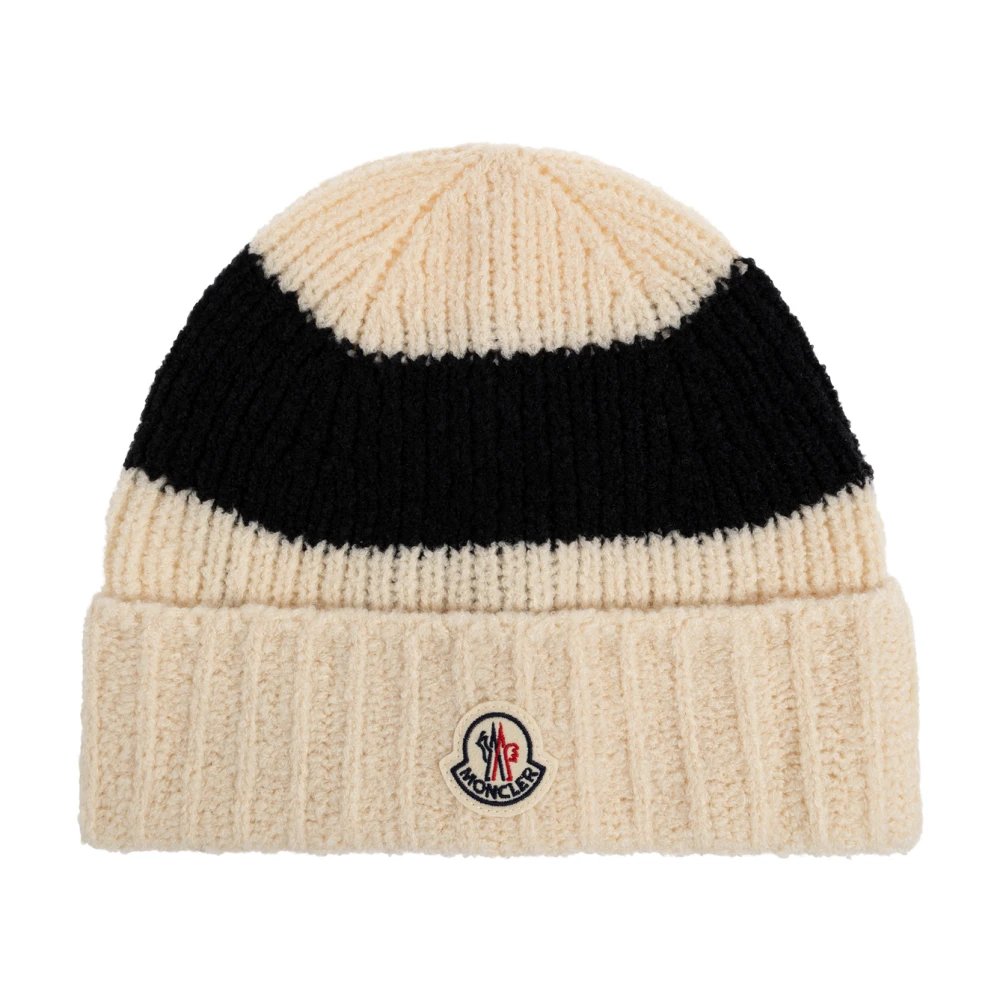 Moncler Men's Cream Block Stripe Hat - Size Os - Image 5