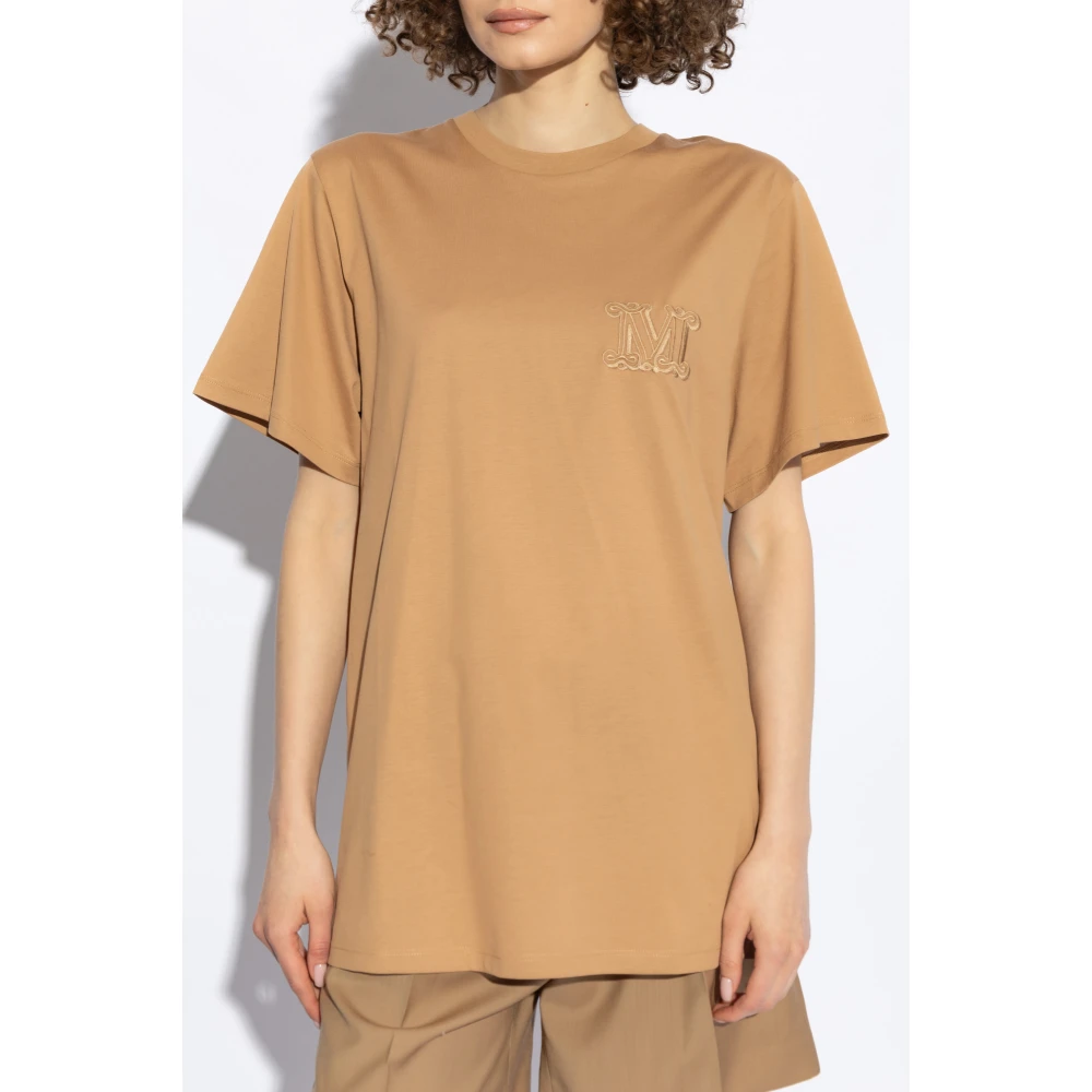 Max Mara T-shirt Mango Beige Dames