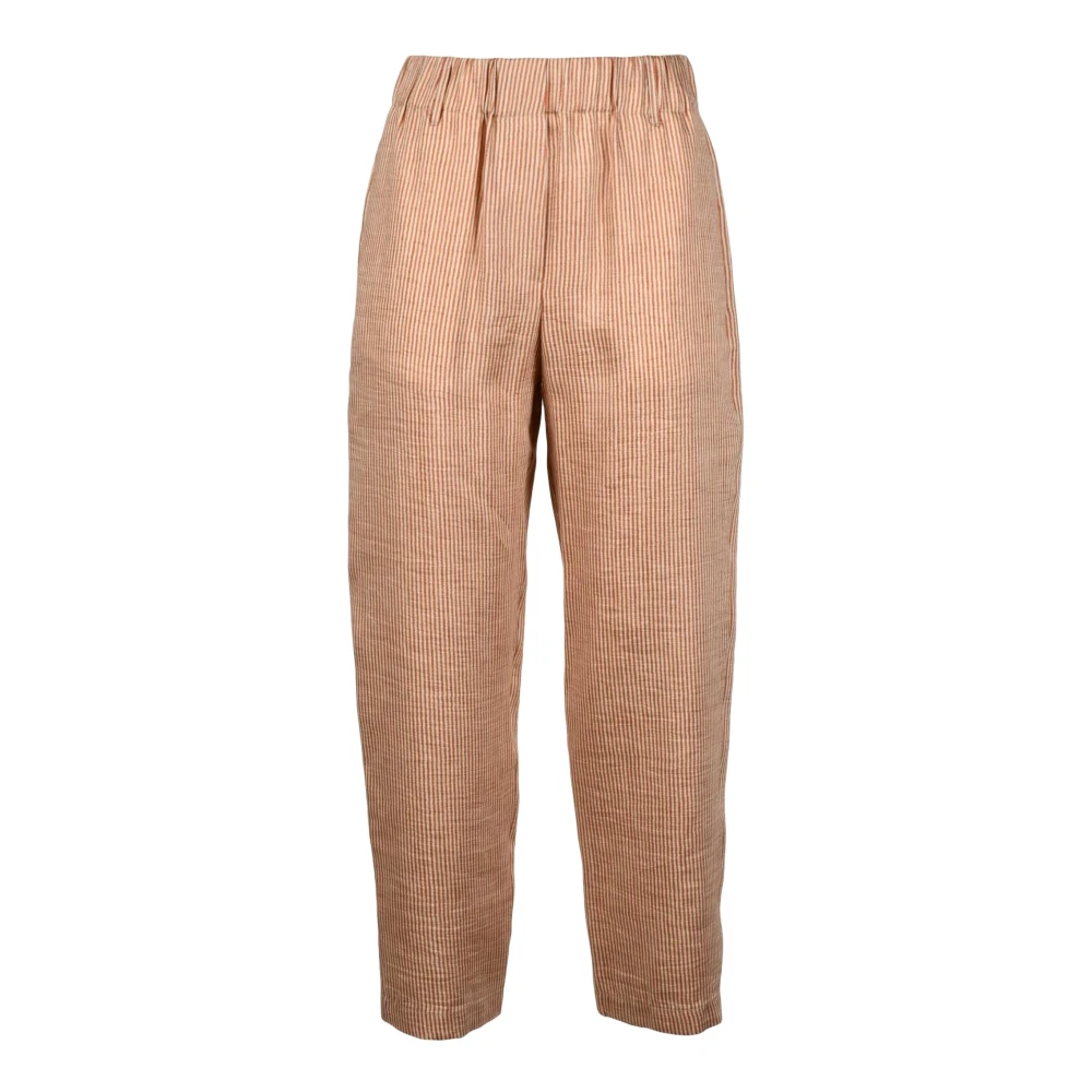 Alysi Linnen Broek Beige Dames