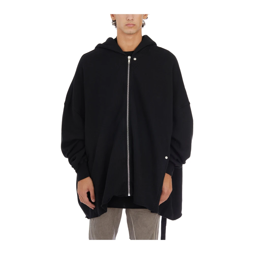 Rick Owens Zwarte Hoodie Jumbo Sweatshirt Black Heren