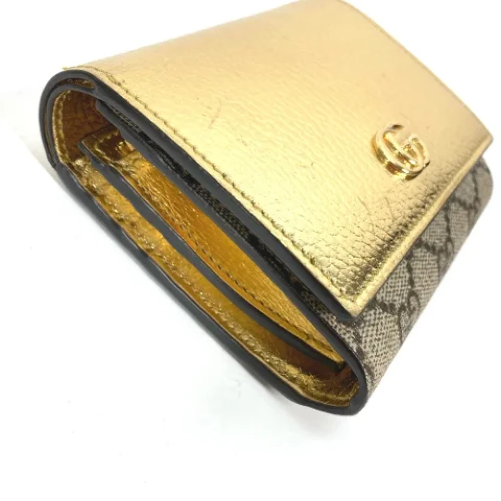 Gucci Vintage Pre-owned Leather wallets Yellow Dames