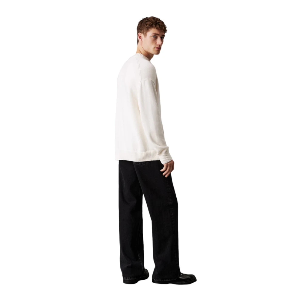 Calvin Klein Jeans Trui met ronde hals Beige Heren