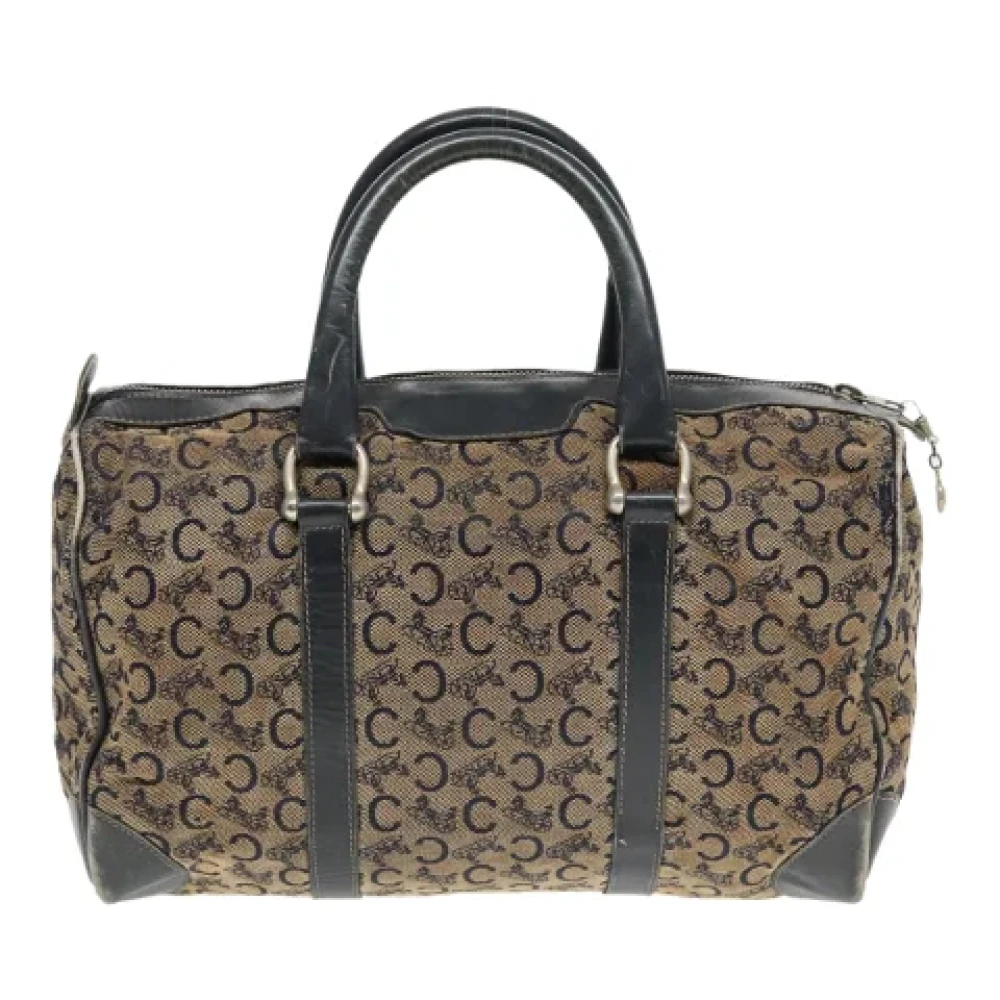 Celine Vintage Pre-owned Canvas handbags Blue Dames