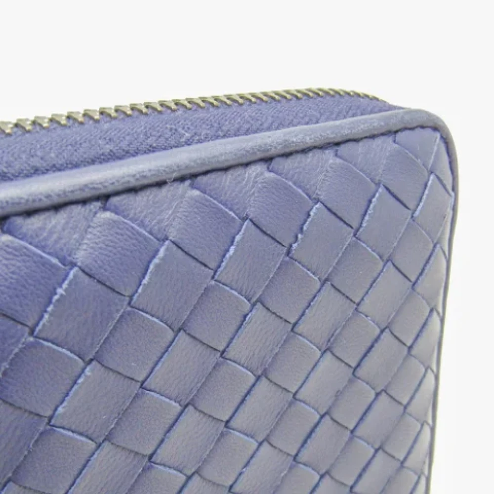 Bottega Veneta Vintage Pre-owned Leather wallets Blue Unisex