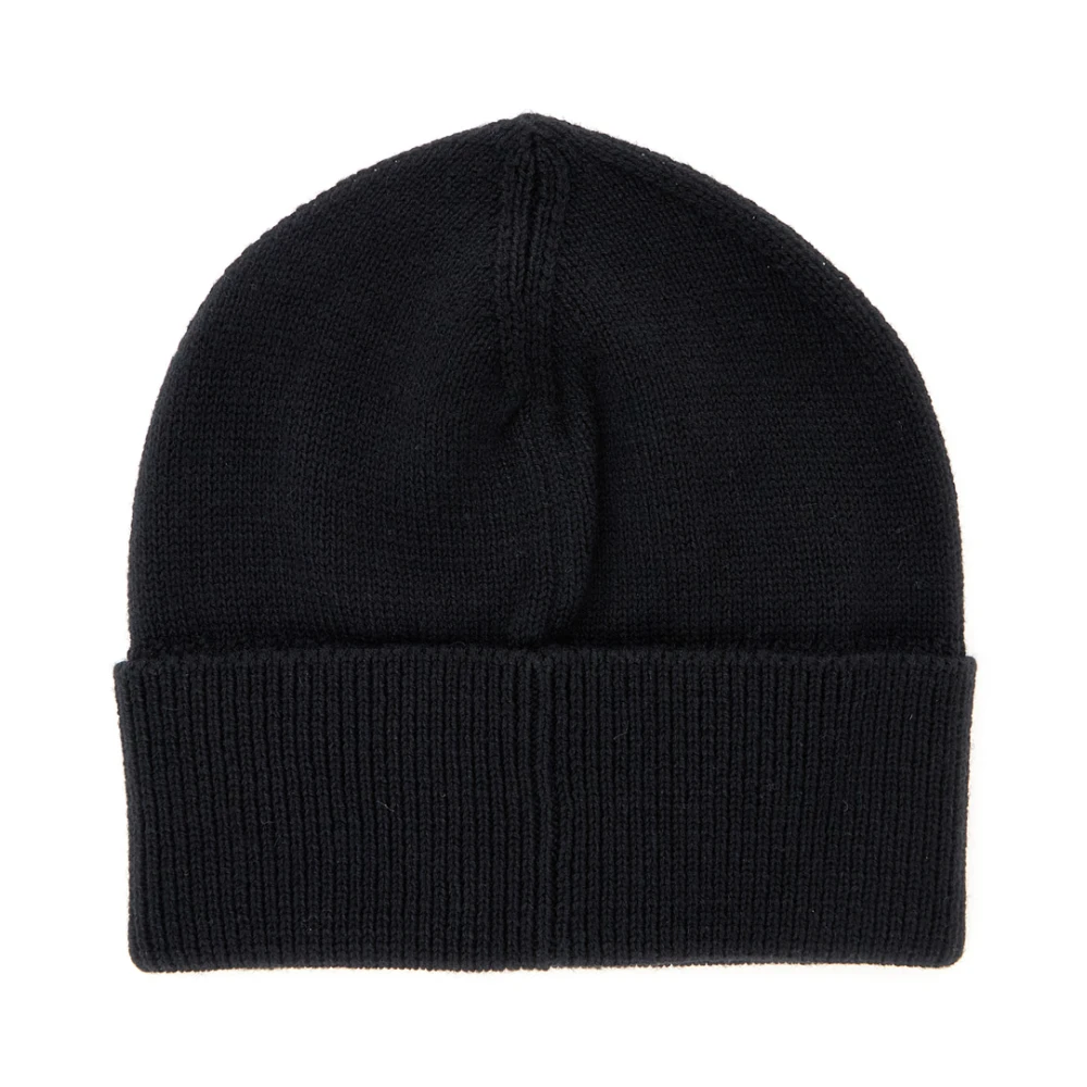 Moschino Zwarte Logo Beanie Katoenen Hoed Black Heren