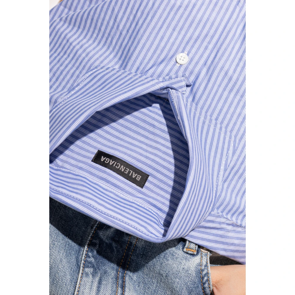 Balenciaga Shirt Top Blue Dames