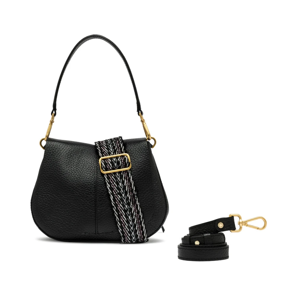 Gianni Chiarini Women's Black Shoulder Bags, One Size, Helena Round