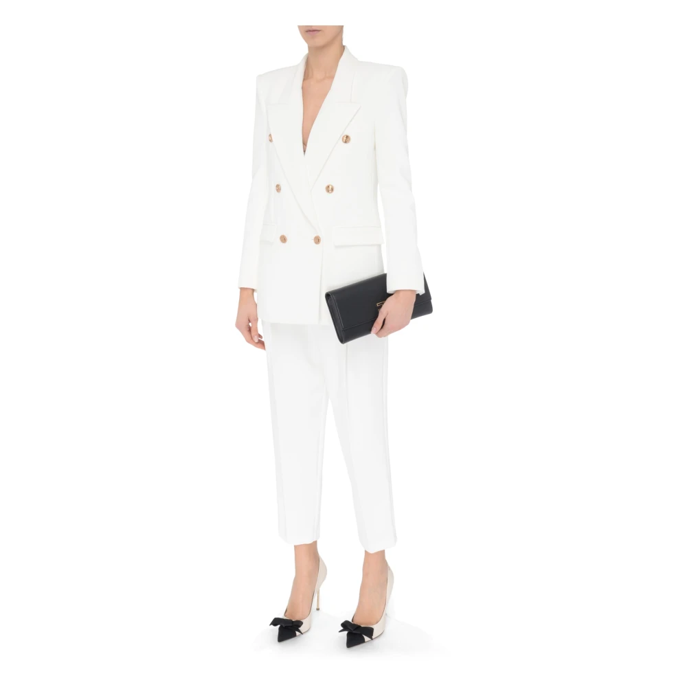 Elisabetta Franchi Zwarte Eco-lederen Baguette met Ketting Black Dames