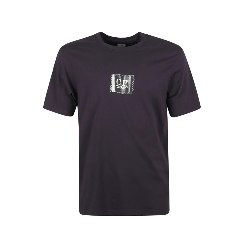 C.P. Company Jersey Small Logo Label T-shirt Purple Heren