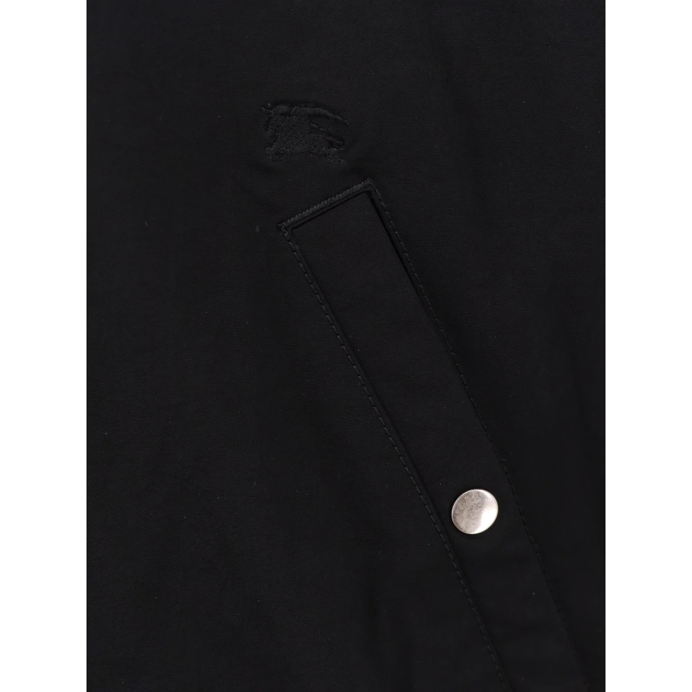 Burberry Zwarte jas met ritssluiting Black Heren