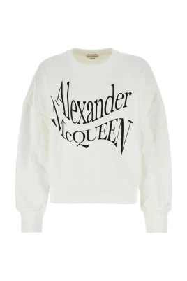 Logotryckt Sweatshirt i Bomull