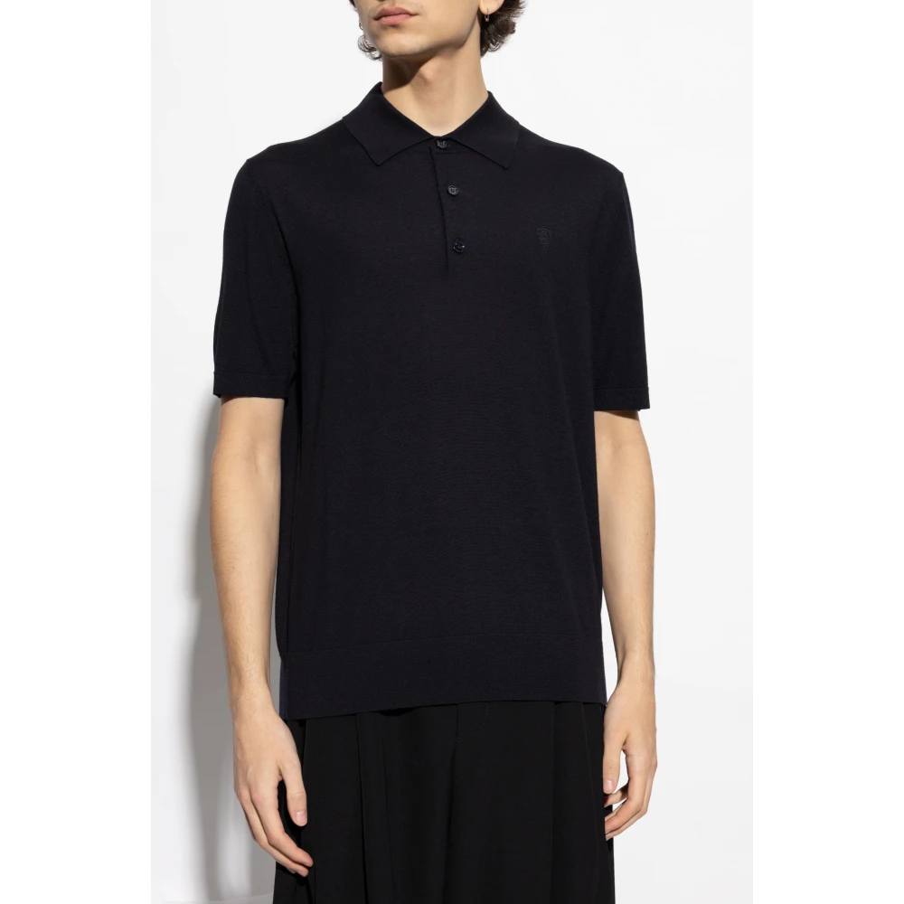 Burberry Wollen polo Blue Heren