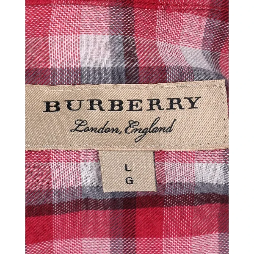 Burberry Vintage Pre-owned Cotton tops Red Dames