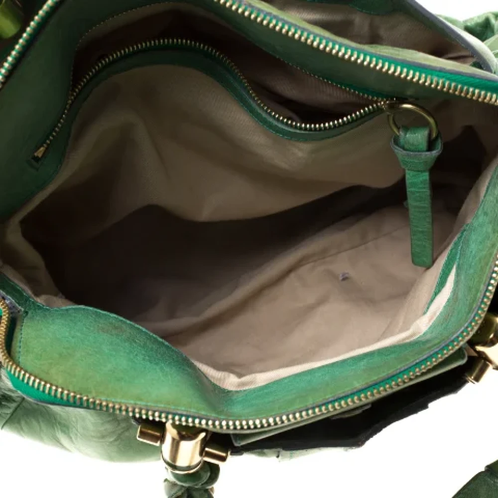 Chloé Pre-owned Leather handbags Green Dames