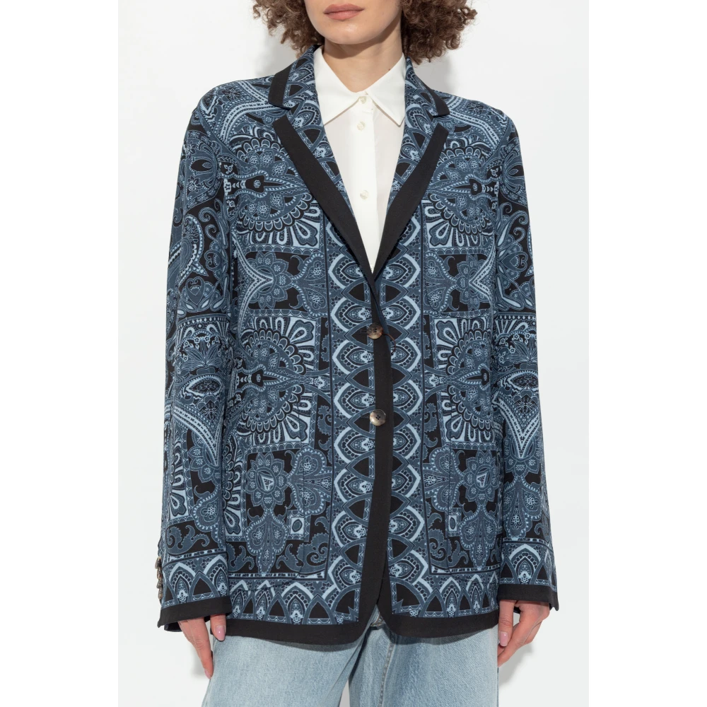 ETRO Gestreepte blazer Blue Dames