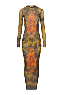 printed-crew-neck-dress