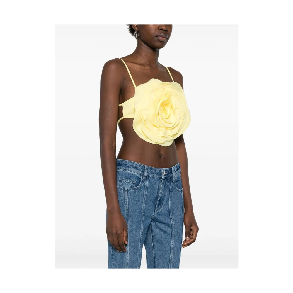 Blumarine Zonnebloemgele Verstelbare Spaghettibandjes Top Yellow Dames