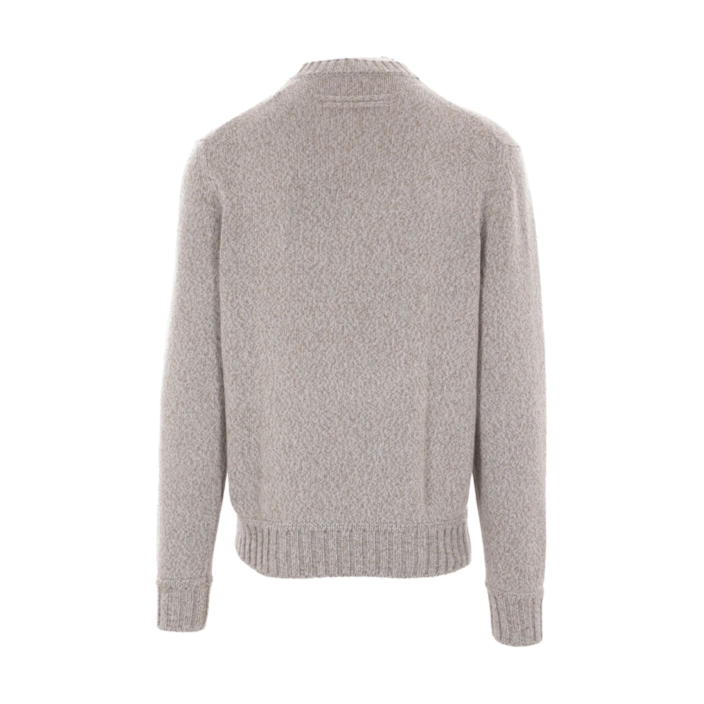 Ermenegildo Zegna Beige Cashmere Crew Neck Sweater Beige Heren