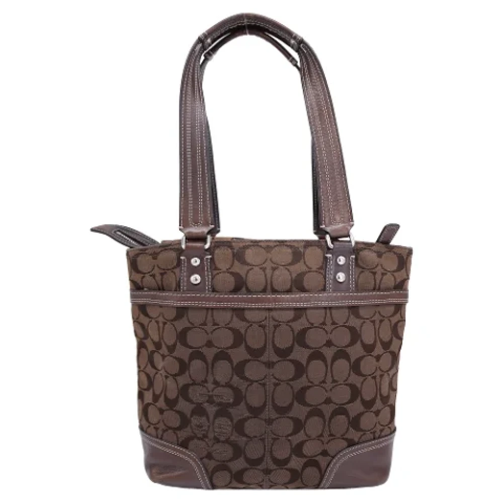 Coach Pre-owned Coated canvas shoulder-bags Brown Dames
