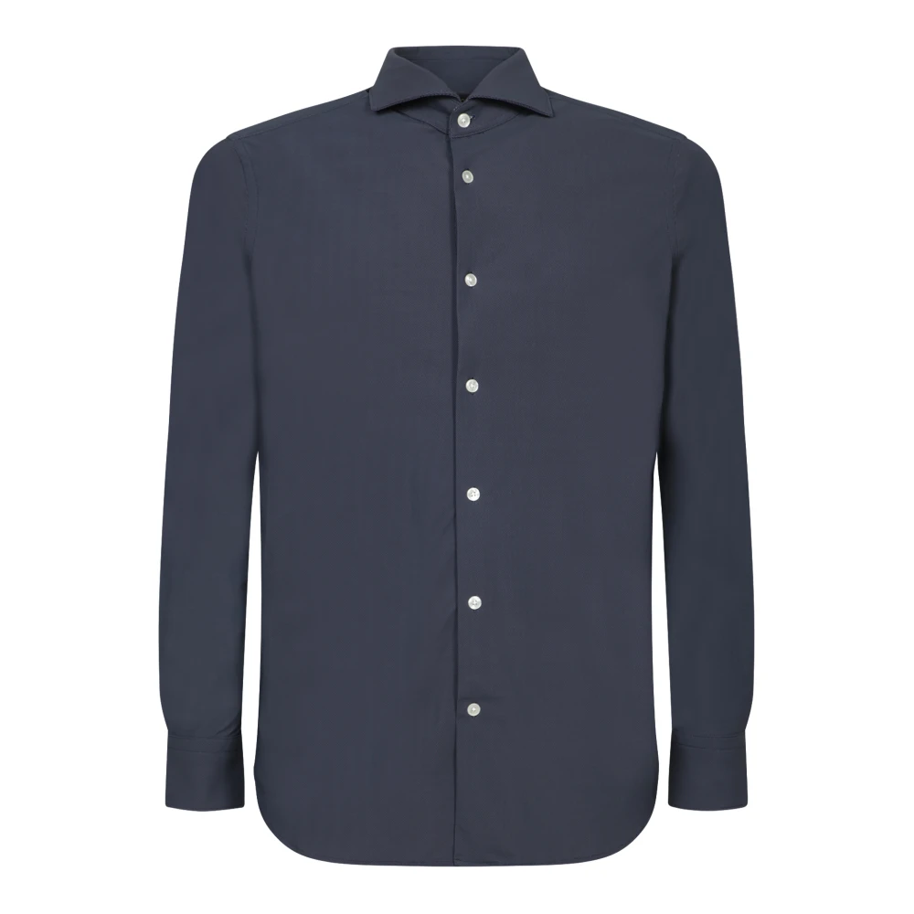 Dell'oglio Blauw Overhemd voor Mannen Stijlvol Comfort Blue Heren