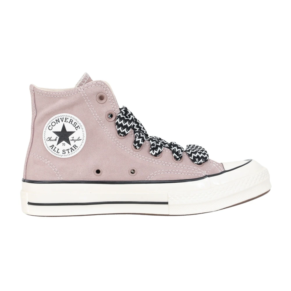 Converse Retro Suede High Top Sneakers Pink, Dam