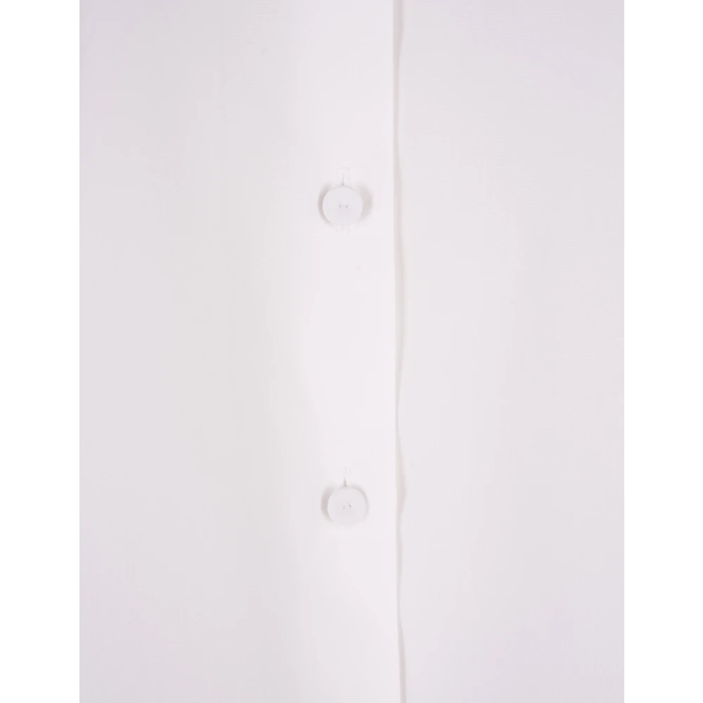 Jil Sander Witte Katoenen Poplin Cropshirt White Dames